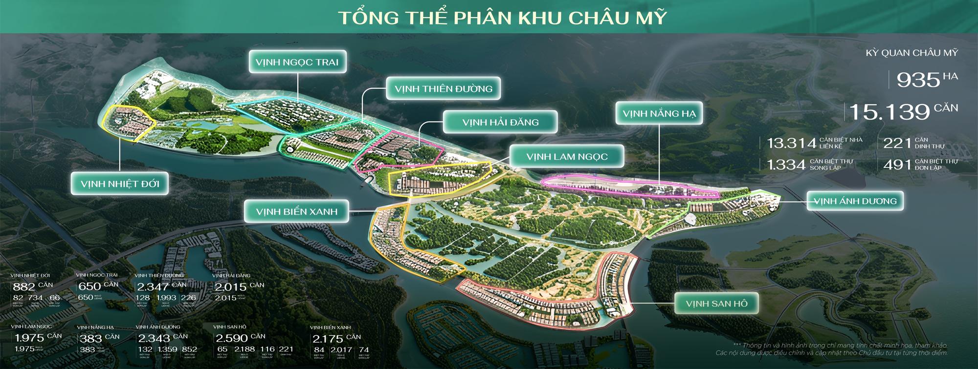 Tổng thể phân khu Châu Mỹ